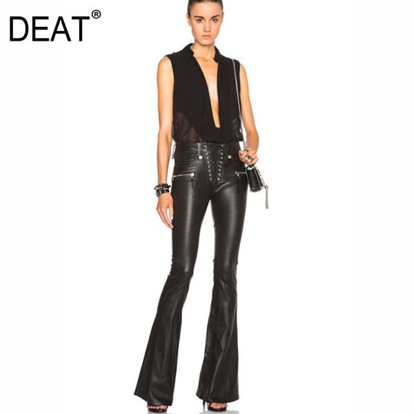 spring and autumn fashion flare bottoms pu leather slim zippers waist pants female wp10501l 210421, Black;white
spring and autumn fashion flare bottoms pu leather slim zippers waist pants female wp10501l 210421, Black;white