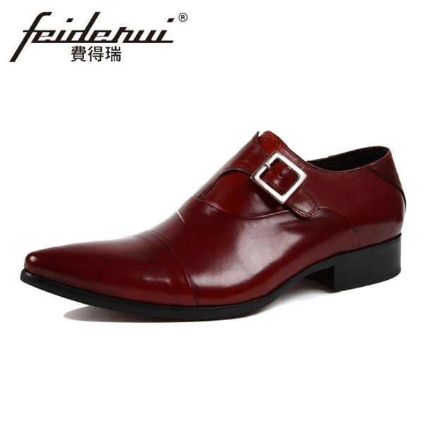 dress shoes genuine leather men's monk strap footwear italian designer luxury pointed toe man formal wedding ymx376, Black
dress shoes genuine leather men's monk strap footwear italian designer luxury pointed toe man formal wedding ymx376, Black