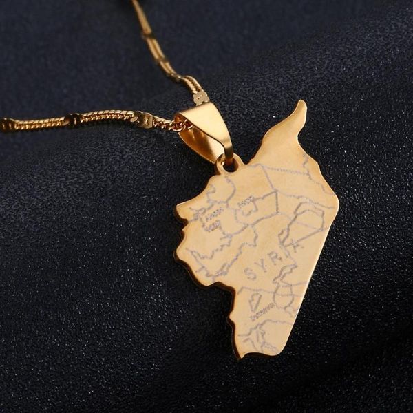 pendant necklaces stainless steel syria map flag fashion syrians chain jewelry, Silver
pendant necklaces stainless steel syria map flag fashion syrians chain jewelry, Silver