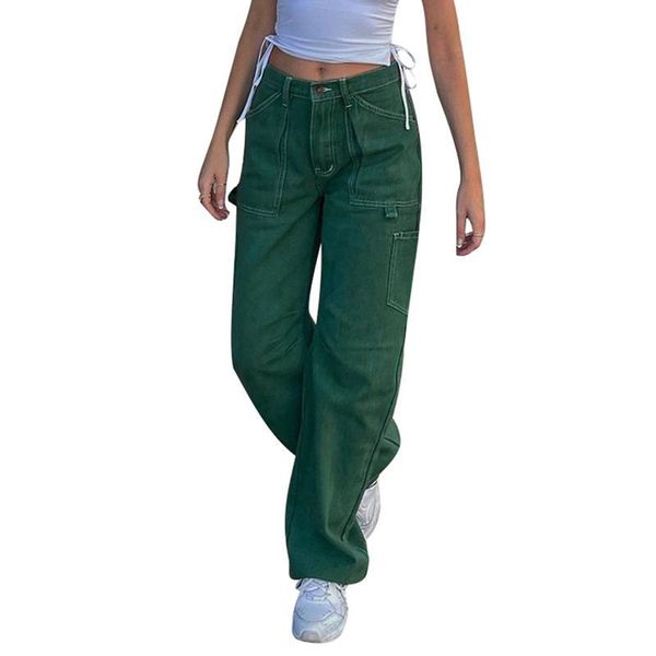women's pants & capris autumn women ladies long jeans female casual y2k solid color mid waist straight-leg trousers loose pocket denim, Black;white
women's pants & capris autumn women ladies long jeans female casual y2k solid color mid waist straight-leg trousers loose pocket denim, Black;white