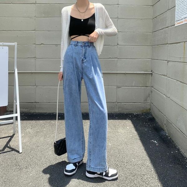 jeans autumn and winter 2021 high waisted women's slim straight tube loose small mesh red casual chiffon pants, Blue
jeans autumn and winter 2021 high waisted women's slim straight tube loose small mesh red casual chiffon pants, Blue