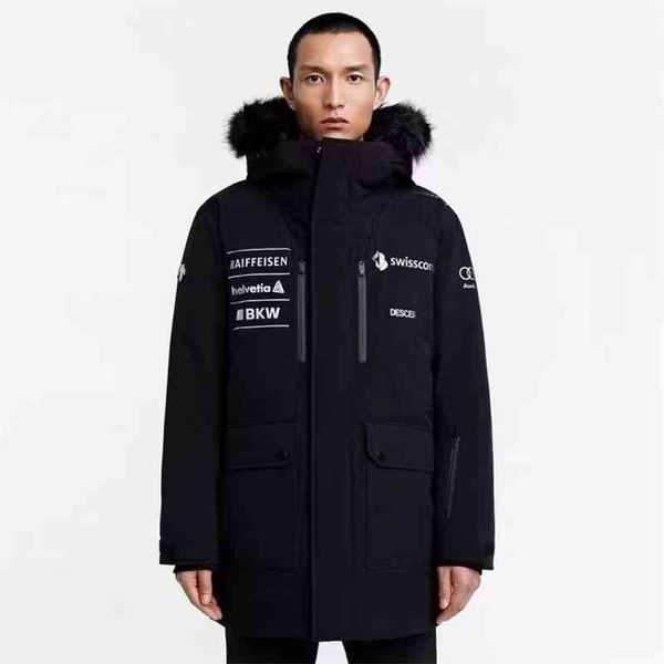 2021 disang swiss champion ski team leisure thickened zipper white duck down youth tide brand wool collar jacket, Black
2021 disang swiss champion ski team leisure thickened zipper white duck down youth tide brand wool collar jacket, Black