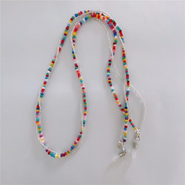 sunglasses frames double layers silver colorful beaded link chain eyeglasses face mask necklace reading glasses strap cord holder band
sunglasses frames double layers silver colorful beaded link chain eyeglasses face mask necklace reading glasses strap cord holder band