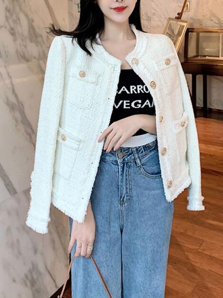 two piece dress zawfl - classic autumn and winter women's jacket, fashionable tweed casual large-size loose clothes, 2021, White
two piece dress zawfl - classic autumn and winter women's jacket, fashionable tweed casual large-size loose clothes, 2021, White