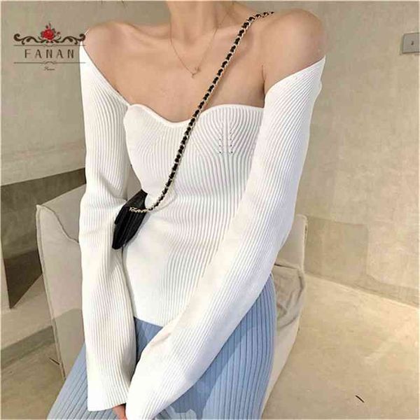 women tight-fitting base off-shoulder slim black sweater collar full sleeves elastic waist pullover scheming, White;black
women tight-fitting base off-shoulder slim black sweater collar full sleeves elastic waist pullover scheming, White;black