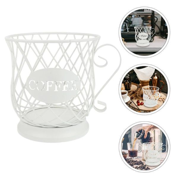 coffee filters 1pc pod holder organizer practical metal storage basket (white) 
coffee filters 1pc pod holder organizer practical metal storage basket (white)