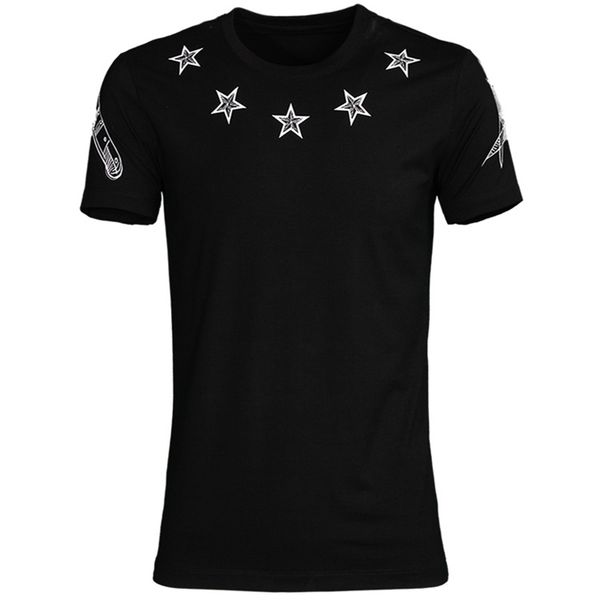 hand painted international fashion brand pure cotton men's five star t-shirt guangzhou clothing, White;black
hand painted international fashion brand pure cotton men's five star t-shirt guangzhou clothing, White;black