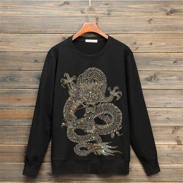 men's hoodies & sweatshirts 2021 design quality rhinestone sweatshirt men's o-neck leisure slim comfortable hip hop street upper ga, Black
men's hoodies & sweatshirts 2021 design quality rhinestone sweatshirt men's o-neck leisure slim comfortable hip hop street upper ga, Black