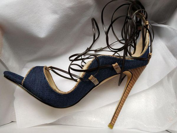 dress shoes 2021 summer women sandals strapping women's super high slim heel temperament denim, Black
dress shoes 2021 summer women sandals strapping women's super high slim heel temperament denim, Black