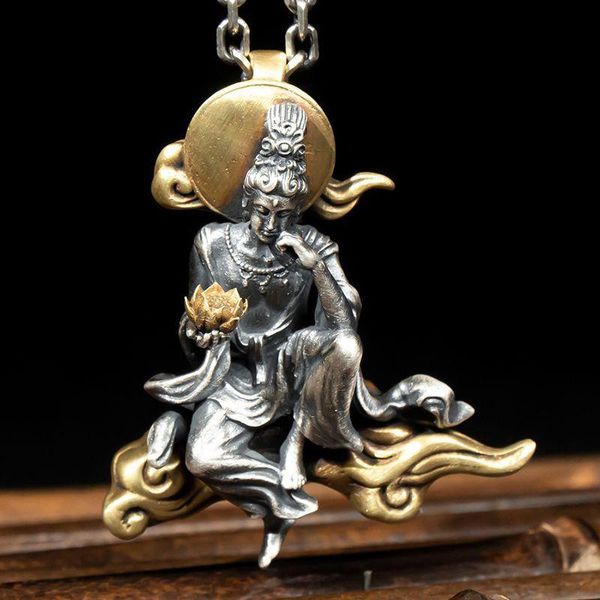 chains retro handmade patron saint natal zodiac silver men necklaces guanyin pendant female jewelry accessories
chains retro handmade patron saint natal zodiac silver men necklaces guanyin pendant female jewelry accessories