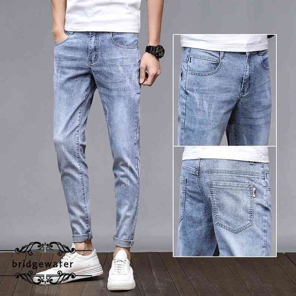 men's jeans summer fashion all-match thin jeans mens washed youth dark gray casual ankle-length pants kd6a, Blue
men's jeans summer fashion all-match thin jeans mens washed youth dark gray casual ankle-length pants kd6a, Blue