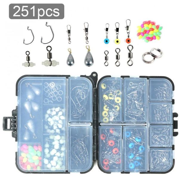 fishing accessories kit including crank hook snaps rolling swivel connector luminous beads sinker weights
fishing accessories kit including crank hook snaps rolling swivel connector luminous beads sinker weights