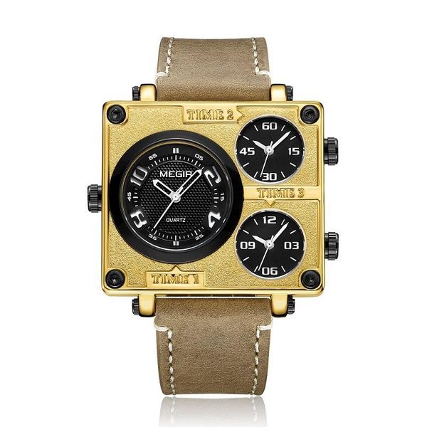 wristwatches men watch megir waterproof quartz watches with multiple time zone causal sport military erkek kol saati orologio uomo, Slivery;brown
wristwatches men watch megir waterproof quartz watches with multiple time zone causal sport military erkek kol saati orologio uomo, Slivery;brown