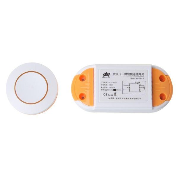 1set ac85v-250v wide voltage switch rf universal wireless receiver with round sticker remote control 433mhz smart home
1set ac85v-250v wide voltage switch rf universal wireless receiver with round sticker remote control 433mhz smart home
