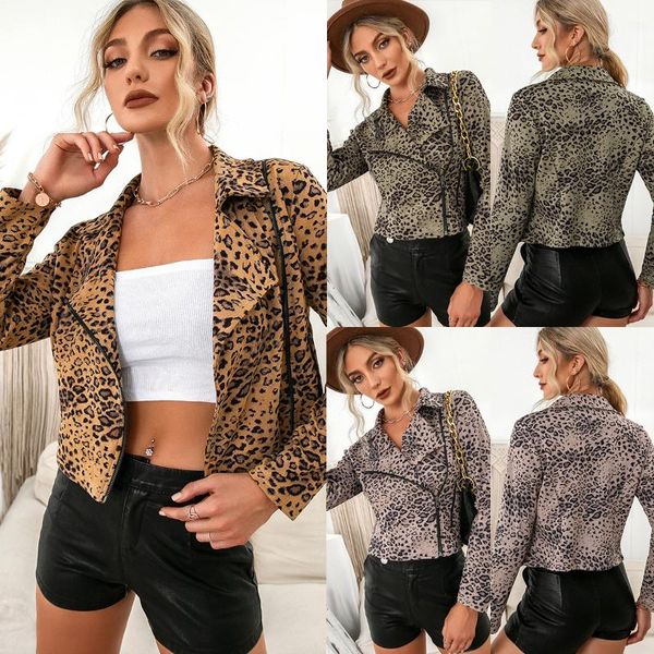 women's jackets donsignet autumn winter casual leopard print long sleeve zipper turn-down collar for women, Black;brown
women's jackets donsignet autumn winter casual leopard print long sleeve zipper turn-down collar for women, Black;brown