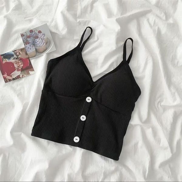 women's tanks & camis crop women tank knitted korean style vintage buttons camisoles womens outwear fashion all-match vest, White
women's tanks & camis crop women tank knitted korean style vintage buttons camisoles womens outwear fashion all-match vest, White