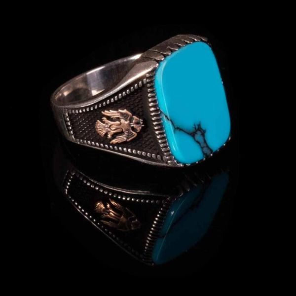 cluster rings men silver ring with blue turquoise stone and animal eagle motif, made in turkey, solid 925 sterling, Golden;silver
cluster rings men silver ring with blue turquoise stone and animal eagle motif, made in turkey, solid 925 sterling, Golden;silver