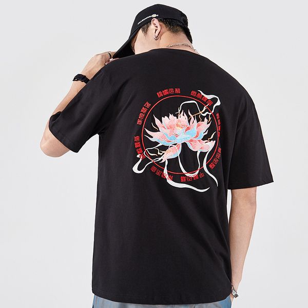 2021 summer fashion brand fashion chinese style embroidery loose large size cotton hip hop print mens short-sleeved t-shirt men, White;black
2021 summer fashion brand fashion chinese style embroidery loose large size cotton hip hop print mens short-sleeved t-shirt men, White;black