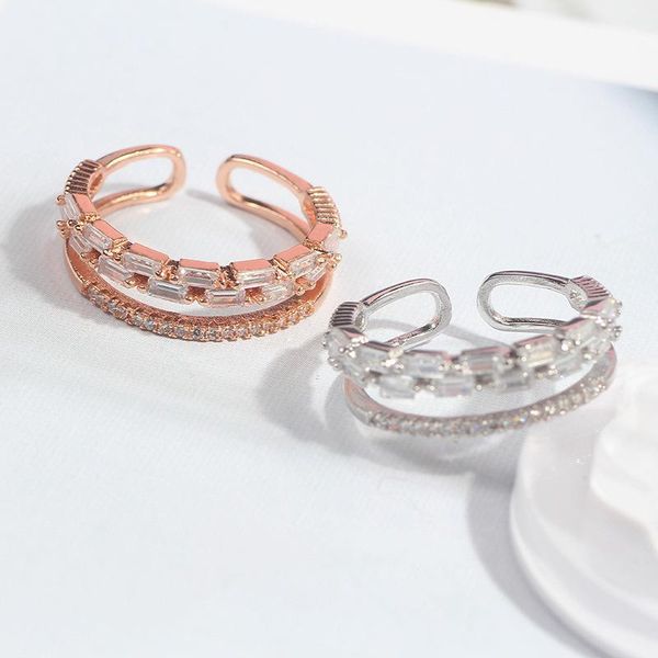 wedding rings exquisite zircon double layer opening ring for woman fashion korean jewelry 2021 party luxury accessories, Slivery;golden
wedding rings exquisite zircon double layer opening ring for woman fashion korean jewelry 2021 party luxury accessories, Slivery;golden