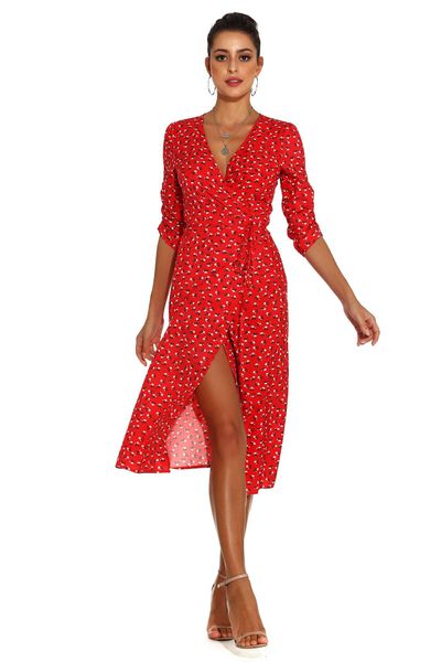 women's fashion casual dresses split green blue red 1/2 sleeve v-neck empire floral printed pencil dresses, Black;gray
women's fashion casual dresses split green blue red 1/2 sleeve v-neck empire floral printed pencil dresses, Black;gray