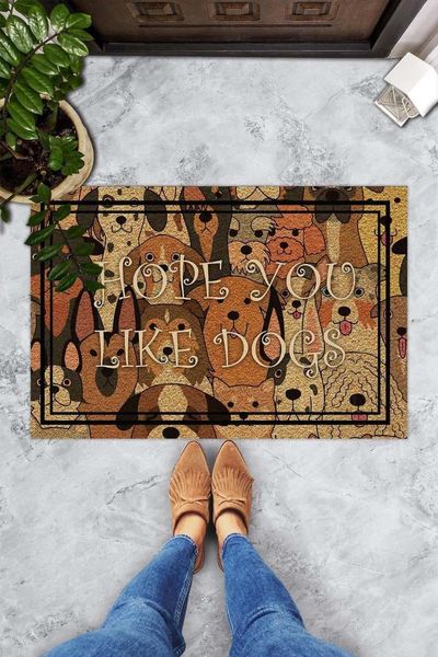 carpets funny dog door mat bedroom kitchen bath floor mats home entrance multipurpose doormat non-slip 45*70cm 
carpets funny dog door mat bedroom kitchen bath floor mats home entrance multipurpose doormat non-slip 45*70cm