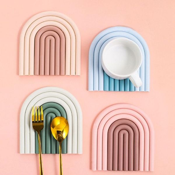 mats & pads nordic style silicone removable rainbow coasters insulation cup mat plate non slip placemat home decor kitchen accessories
mats & pads nordic style silicone removable rainbow coasters insulation cup mat plate non slip placemat home decor kitchen accessories