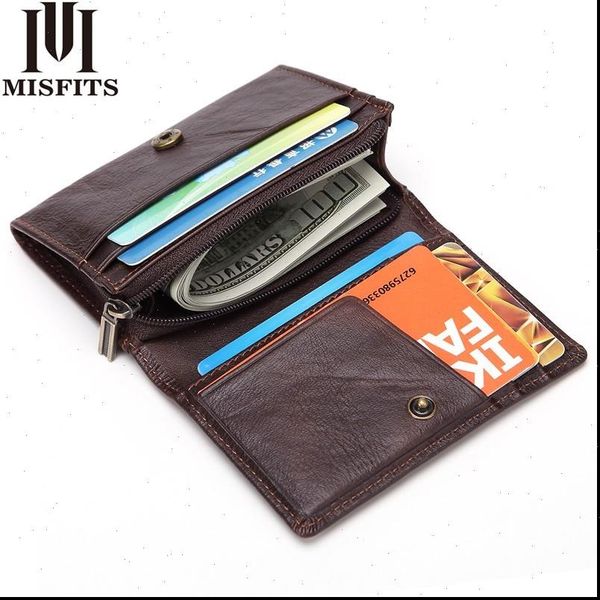 misfits brand mini wallet genuine leather small casual hasp mens cow short handy zipper coin purse, Red;black
misfits brand mini wallet genuine leather small casual hasp mens cow short handy zipper coin purse, Red;black