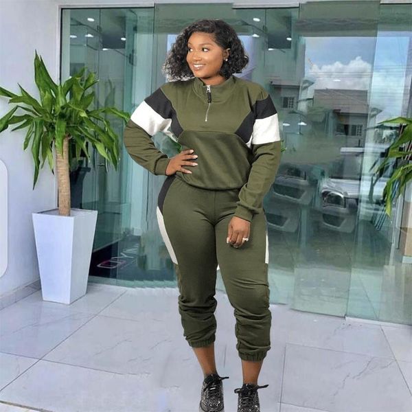 plus size tracksuits sets clothing women tracksuit 2 piece set long sleeve patchwork and pants sport outfit wholesale drop, Black
plus size tracksuits sets clothing women tracksuit 2 piece set long sleeve patchwork and pants sport outfit wholesale drop, Black