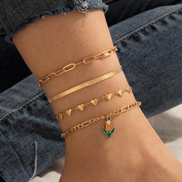 anklets 4pcs/set fashion colorful flowers for women charms geometry heart layered alloy foot chains party jewelry 16334, Red;blue
anklets 4pcs/set fashion colorful flowers for women charms geometry heart layered alloy foot chains party jewelry 16334, Red;blue