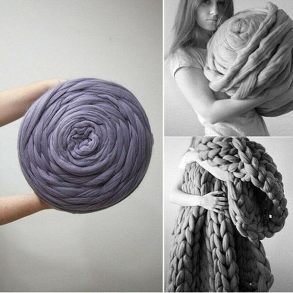 scarves chunky wool yarn super soft bulky arm knitting roving crocheting diy, Blue;gray
scarves chunky wool yarn super soft bulky arm knitting roving crocheting diy, Blue;gray