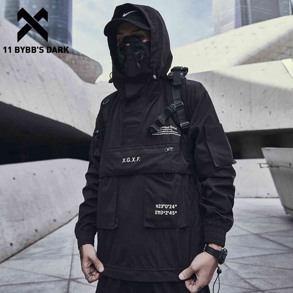 11 bybb's dark dark cargo jackets coats streetwear tactical function pullover harajuku multi-pocket hoody windbreaker coats 211110, Black;brown
11 bybb's dark dark cargo jackets coats streetwear tactical function pullover harajuku multi-pocket hoody windbreaker coats 211110, Black;brown