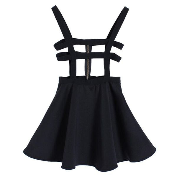 retro suspender mini girl ruffles womens skirt skater pleated short braces back zipper hollow out faldas jupe straps, Black
retro suspender mini girl ruffles womens skirt skater pleated short braces back zipper hollow out faldas jupe straps, Black