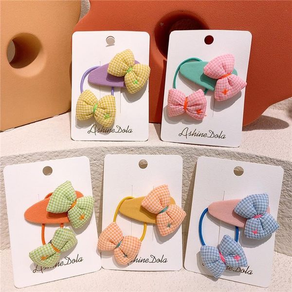 hair accessories 2 pcs korean sweet girl baby rubber band hairpins cute children's simple plaid fabric bow bb clip headwear, Slivery;white
hair accessories 2 pcs korean sweet girl baby rubber band hairpins cute children's simple plaid fabric bow bb clip headwear, Slivery;white
