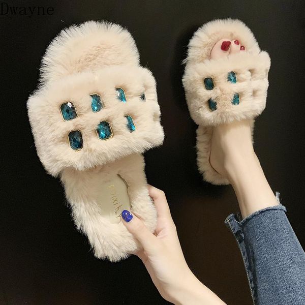 slippers rhinestone furry bottom sandals wild outside wear flat warm slipper cute plush hair fluffy home shoes womens, Black
slippers rhinestone furry bottom sandals wild outside wear flat warm slipper cute plush hair fluffy home shoes womens, Black