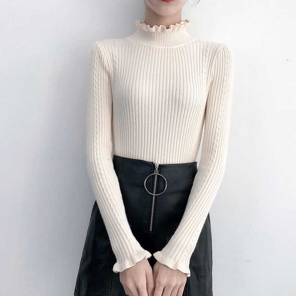 women's sweaters winter slim solid woman's knit basic ruched long sleeve ladies jumpers high elastic female ruffles turtleneck pul, White;black
women's sweaters winter slim solid woman's knit basic ruched long sleeve ladies jumpers high elastic female ruffles turtleneck pul, White;black