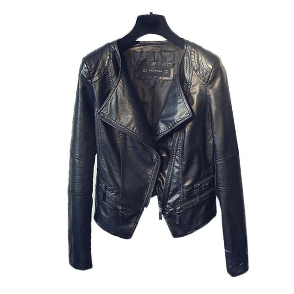 women's vests sheyijun spring autumn ladies motorcycle leather jackets women turn-down collar zipper slim black moto & biker jacket fem, Black;white
women's vests sheyijun spring autumn ladies motorcycle leather jackets women turn-down collar zipper slim black moto & biker jacket fem, Black;white