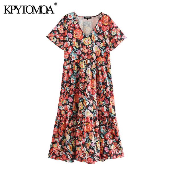 women chic fashion floral print pleated midi dress vintage v neck short sleeve female dresses vestidos mujer 210416, Black;gray
women chic fashion floral print pleated midi dress vintage v neck short sleeve female dresses vestidos mujer 210416, Black;gray