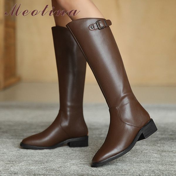 riding boots woman med heel knee high zipper square toe long buckle thick female shoes autumn winter 40 210517, Black
riding boots woman med heel knee high zipper square toe long buckle thick female shoes autumn winter 40 210517, Black