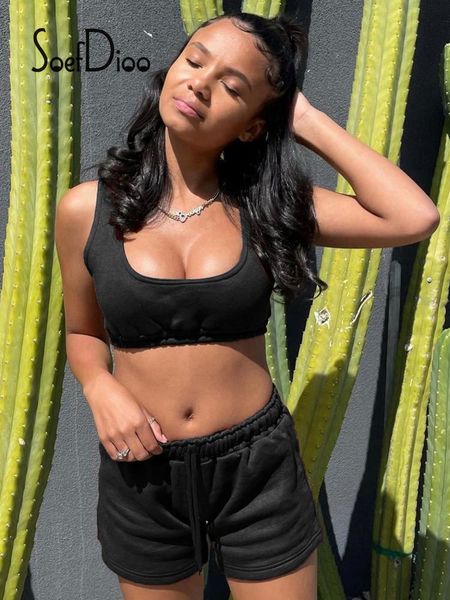 women's tracksuits soefdioo solid camisole and bangage shorts 2 piece sets summer women casual sport suits fashion fitness jogger cloth, Gray
women's tracksuits soefdioo solid camisole and bangage shorts 2 piece sets summer women casual sport suits fashion fitness jogger cloth, Gray