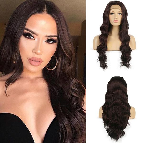 synthetic wigs aimeya brown lace front for women long body wave heat resistant wig glueless with side parting, Black
synthetic wigs aimeya brown lace front for women long body wave heat resistant wig glueless with side parting, Black