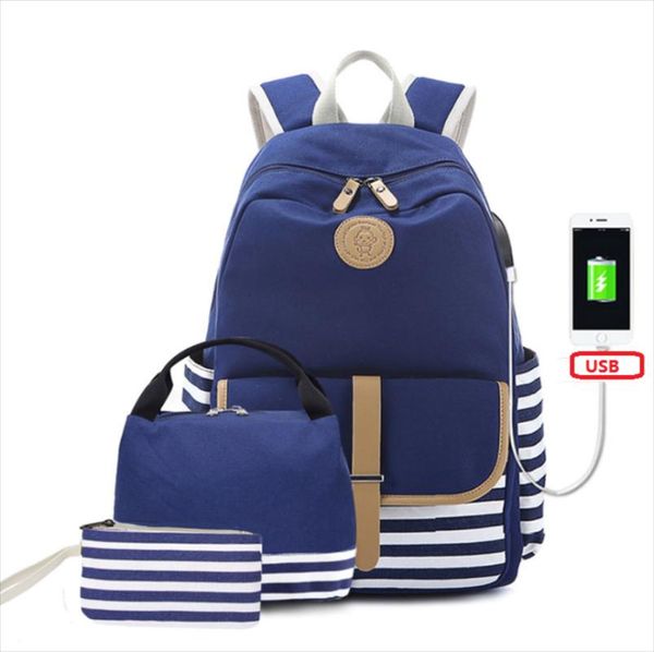 backpack schoolbag sets canvas bookbag 15.6" lapbackpacks with usb charger port travel daypack and lunch bag
backpack schoolbag sets canvas bookbag 15.6" lapbackpacks with usb charger port travel daypack and lunch bag
