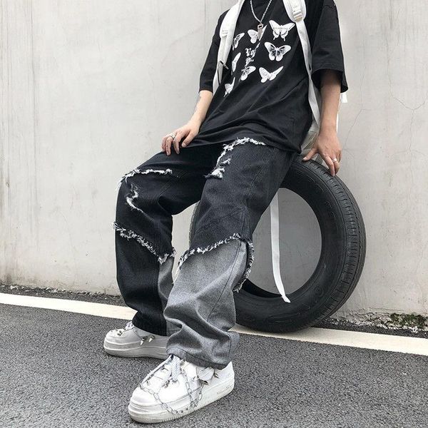 men's jeans tassel contrast denim pants high street harajuku loose rough men, Blue
men's jeans tassel contrast denim pants high street harajuku loose rough men, Blue