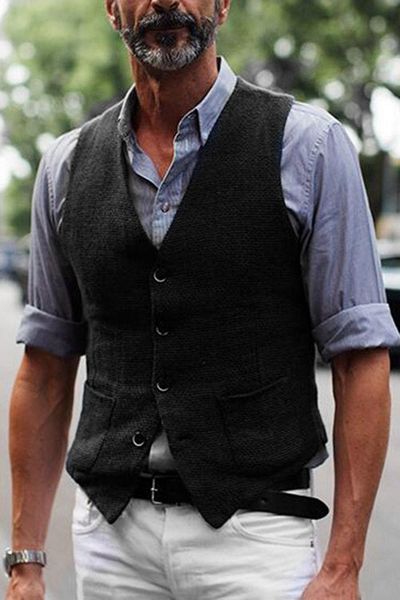 men's vests cotton linen v neck 2021 boutique retro casual thin jacket groosmen groom wear clothing men suitwear, Black;white
men's vests cotton linen v neck 2021 boutique retro casual thin jacket groosmen groom wear clothing men suitwear, Black;white