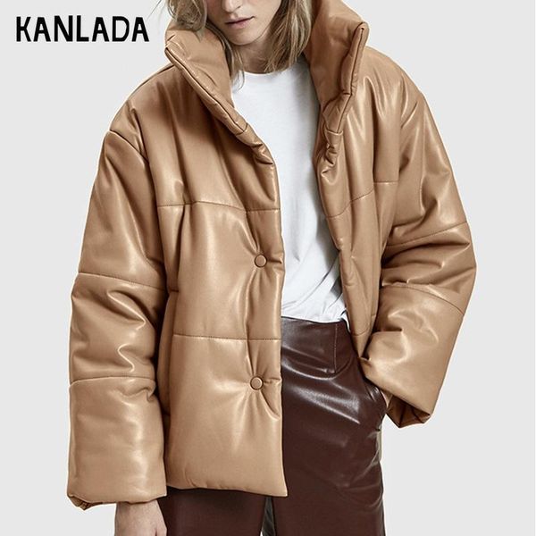 women's jackets down jacket female 2021 large lapel short bread suit cotton coat winter pu leather women, Black;brown
women's jackets down jacket female 2021 large lapel short bread suit cotton coat winter pu leather women, Black;brown