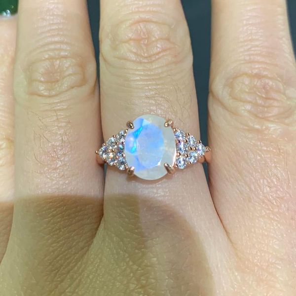 cluster rings beautiful moonstone ring rose gold color 925 sterling silver rainbow blue natural engagement wedding, Golden;silver
cluster rings beautiful moonstone ring rose gold color 925 sterling silver rainbow blue natural engagement wedding, Golden;silver