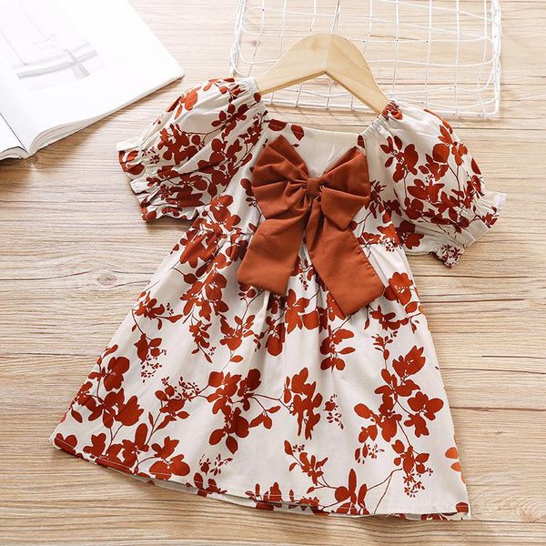 girl's dresses 2021 summer children dress casual girl clothing bowknot decoration floral, Red;yellow
girl's dresses 2021 summer children dress casual girl clothing bowknot decoration floral, Red;yellow