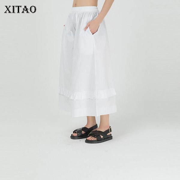 women's pants & capris xitao casual ankle length ruffles wide leg women 2021 spring tide fashion flat style elastic waist loose xj3422, Black;white
women's pants & capris xitao casual ankle length ruffles wide leg women 2021 spring tide fashion flat style elastic waist loose xj3422, Black;white