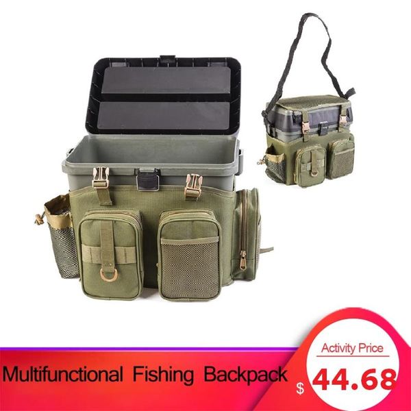 fishing accessories multifunctional backpack with tackle box gear utility storage shoulder bag carp pesca lures
fishing accessories multifunctional backpack with tackle box gear utility storage shoulder bag carp pesca lures