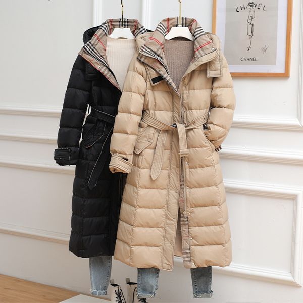 down jacket 2021 winter mid long fashion waist closing women's knee korean slim fit trend, Black
down jacket 2021 winter mid long fashion waist closing women's knee korean slim fit trend, Black