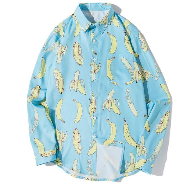 men's casual shirts sandy beach japanese hip-hop street fashion banana mens long sleeve print shirt oversized, White;black
men's casual shirts sandy beach japanese hip-hop street fashion banana mens long sleeve print shirt oversized, White;black